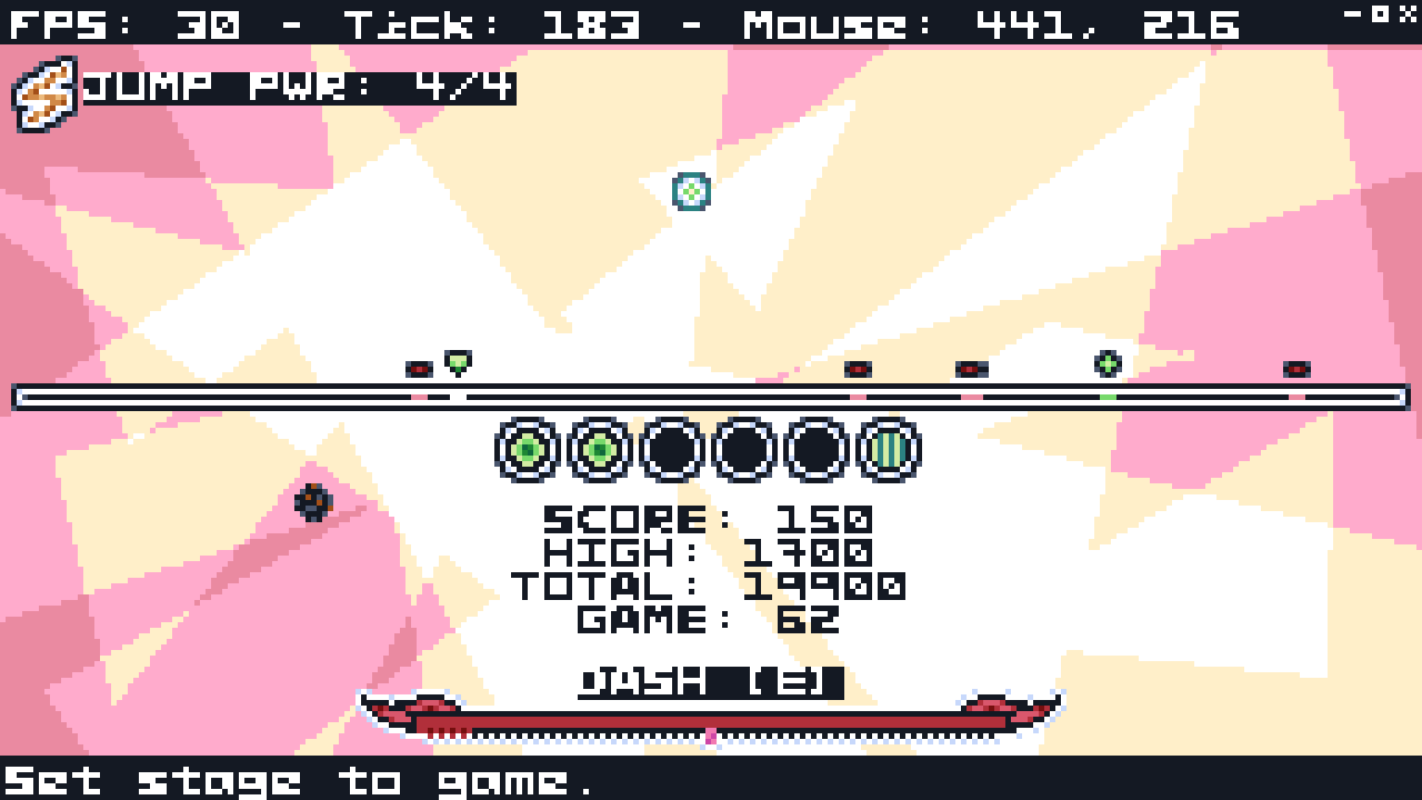 Screenshot showcasing Lifeline.PYR's 1D gameplay mode